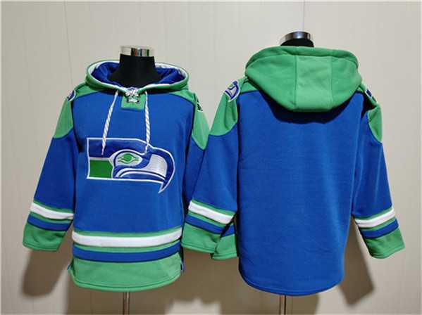 Men's Seattle Seahawks Blank Royal Ageless Must-Have Lace-Up Pullover Hoodie,We sell and wholesale Men's Seattle Seahawks Blank Royal Ageless Must-Have Lace-Up Pullover Hoodie on line form chian!